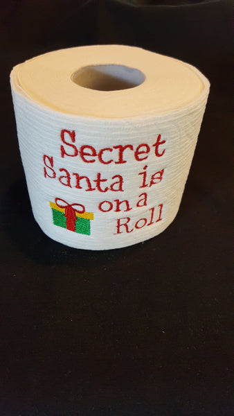 Embroidered Secret Santa Is On A Roll Inspired Toilet Paper