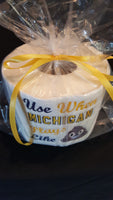 Embroidered Michigan Wolverines Inspired Toilet Paper