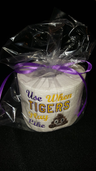 Embroidered Louisiana Tigers Inspired Toilet Paper