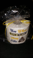 Embroidered West Virginia Mountaineers Inspired Toilet Paper