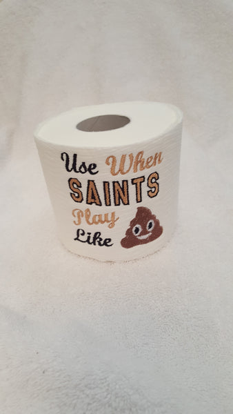 Embroidered New Orleans Saints Inspired Toilet Paper