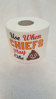 Embroidered Kansas City Chiefs  Inspired Toilet Paper