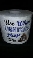 Embroidered Tampa Bay Lightning Inspired Toilet Paper