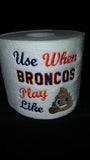 Embroidered Denver Broncos Inspired Toilet Paper