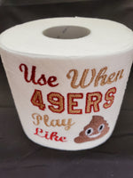 Embroidered San Francisco 49ers Inspired Toilet Paper