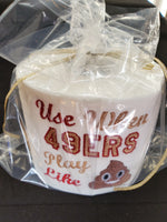 Embroidered San Francisco 49ers Inspired Toilet Paper