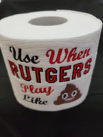 Embroidered Rutgers Inspired Toilet Paper