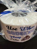 Embroidered Los Angeles Dodgers Inspired Toilet Paper