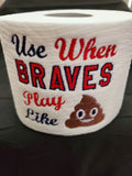 Embroidered Atlanta Braves Inspired Toilet Paper