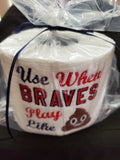 Embroidered Atlanta Braves Inspired Toilet Paper