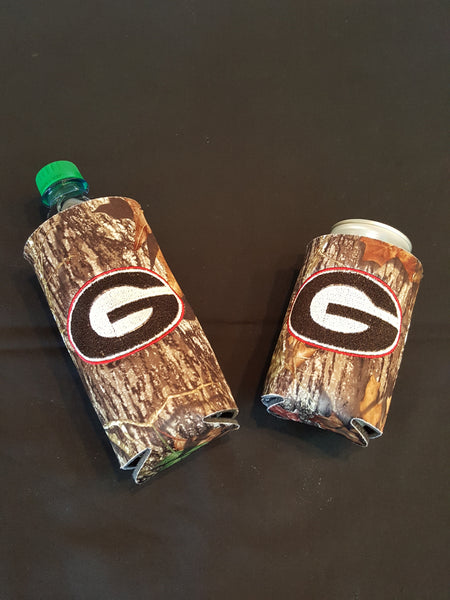 Embroidered Georgia Inspired Camo Cooler