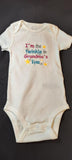 I'm the Twinkle in Grandma's Eyes Custom Embroidered White Terry Cloth Baby Bib and Bodysuit